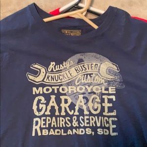 Lucky brand motorcycle t-shirt L